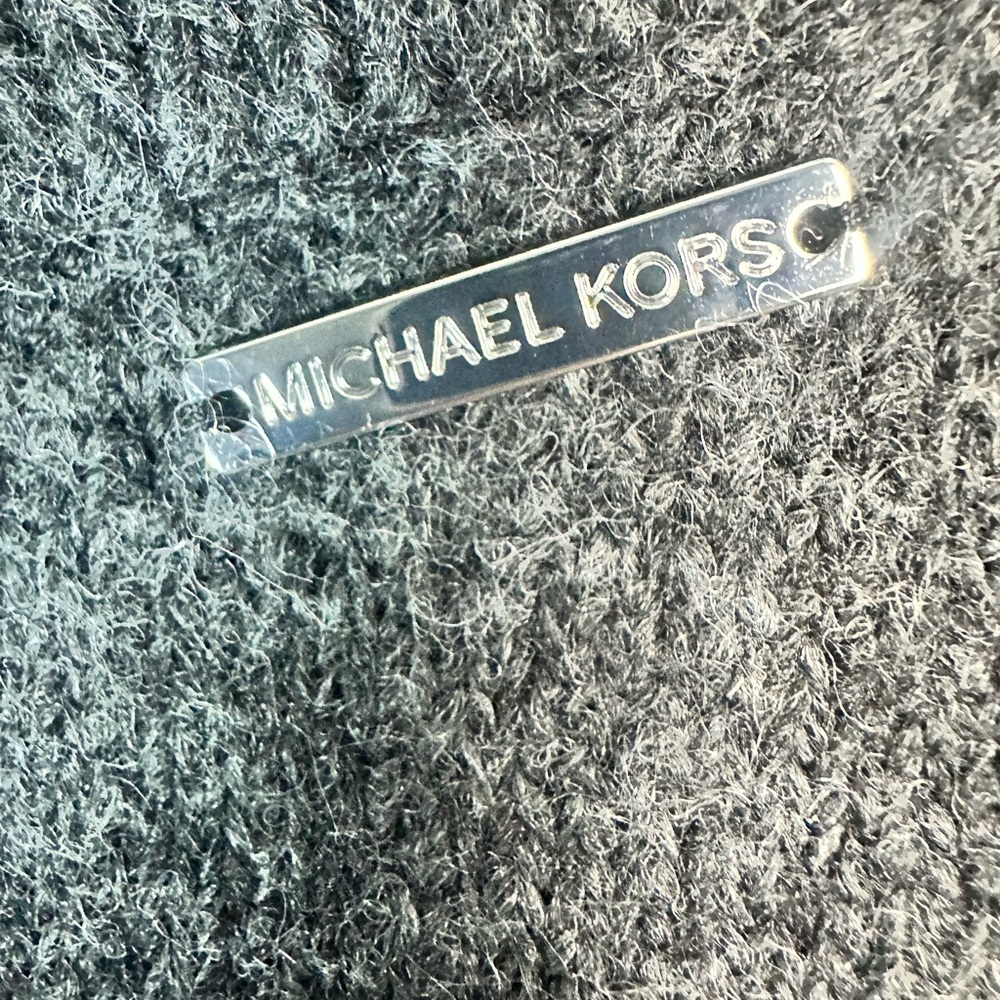 EUC MICHAEL Michael Kors Charcoal Knit Sweater Dress - Picture 9 of 9